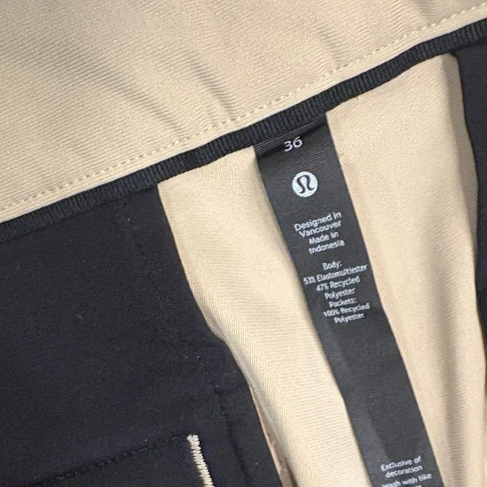 LULULEMON SLIM-FIT TROUSER SIZE 36 WARPSTREME.